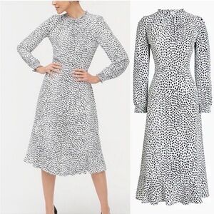 J. Crew Black and White Polka Dot Dress